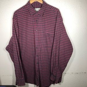 Eddie Bauer Men's Long Sleeve Shirt Size XL Tall Red